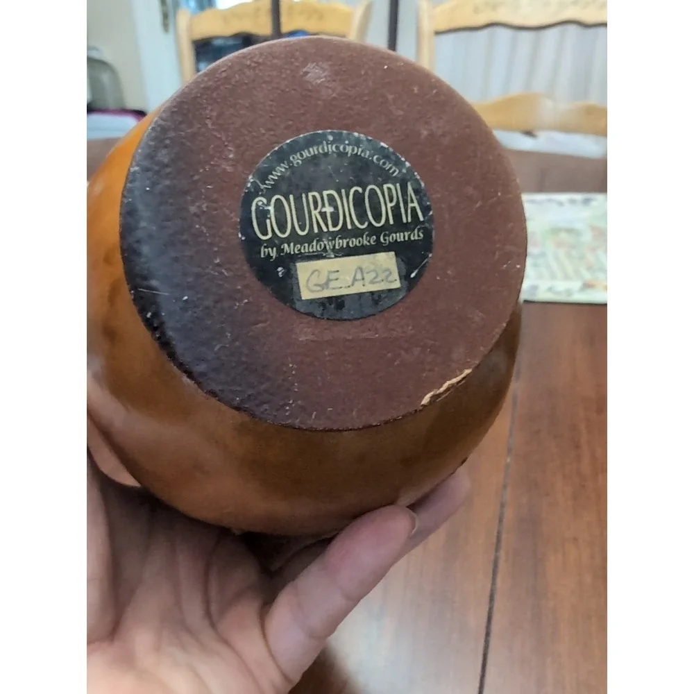 Gourdicopia Meadowbrooke Gourds Rustic Homegrown Autumn Harvest‎ Decor Vase 13